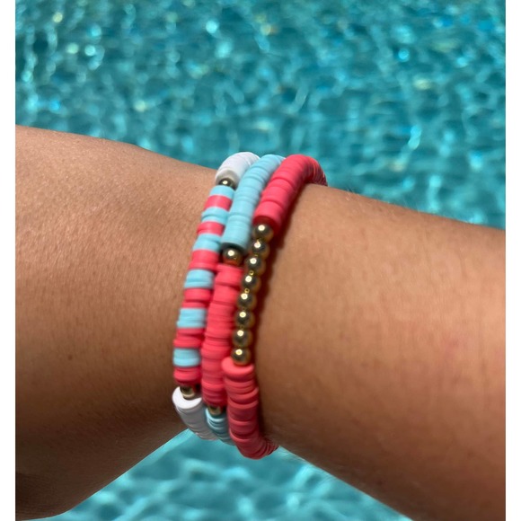 Ocean Coral Bracelets-Set of 3 - Picture 1 of 3